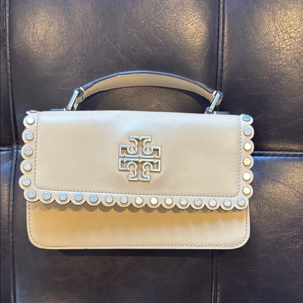 Tory Burch Cream Leather Handbag